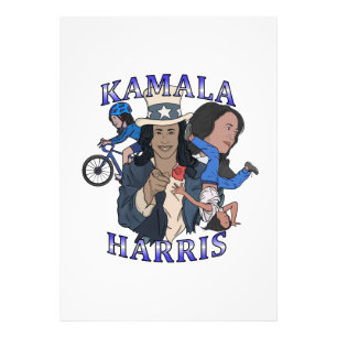 Kamala Harris Bootleg Rap Stijl Verkiezingen Foto Afdruk