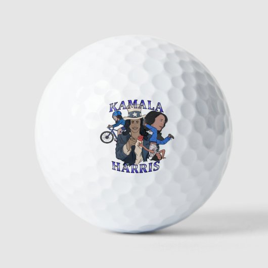 Kamala Harris Bootleg Rap Stijl Verkiezingen Golfballen (Voorkant)