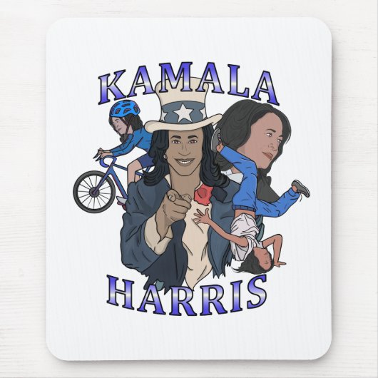 Kamala Harris Bootleg Rap Stijl Verkiezingen Muismat (Voorkant)