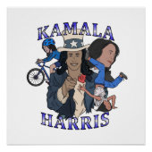Kamala Harris Bootleg Rap Stijl Verkiezingen Perfect Poster (Voorkant)