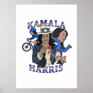 Kamala Harris Bootleg Rap Stijl Verkiezingen Poster