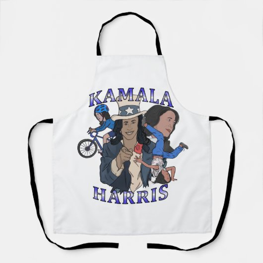Kamala Harris Bootleg Rap Stijl Verkiezingen Schort (Voorkant)