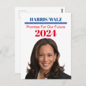 Kamala Harris Briefkaart (Voorkant / Achterkant)