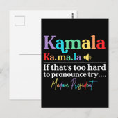 Kamala Harris Briefkaart (Voorkant / Achterkant)