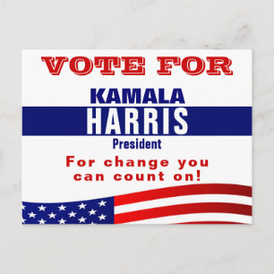 Kamala Harris Campaign Election Sjabloon Briefkaar Briefkaart