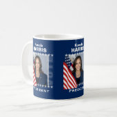 Kamala Harris Campaign Sjabloon Koffiemok (Voorkant links)