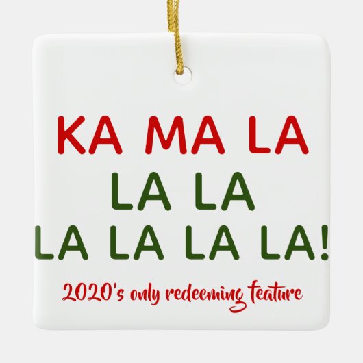 Kamala (Harris) Carol Ceramic Ornament (Voorkant)