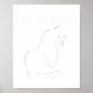 Kamala Harris Cat Funny Poster