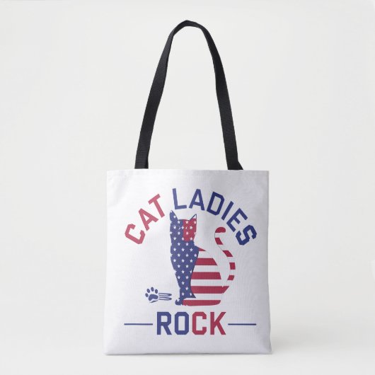 KAMALA HARRIS CAT LADIES ROCK! Tote bag (Voorkant)
