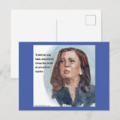Kamala Harris & Citaat Briefkaart (Voorkant / Achterkant)