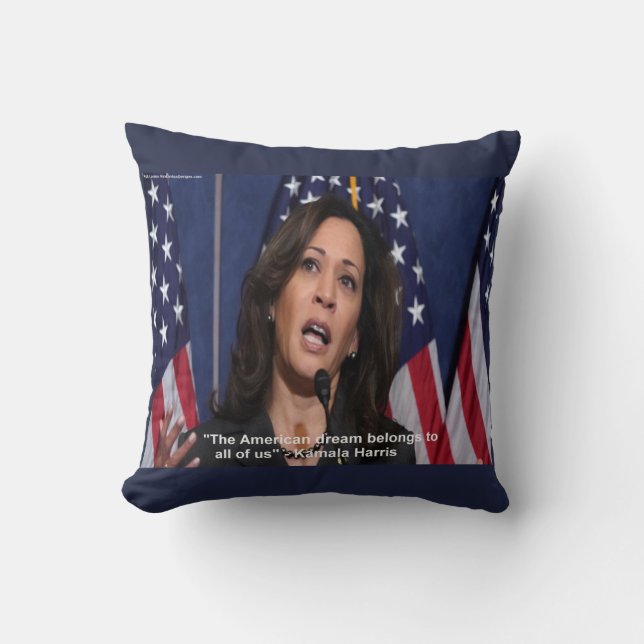 Kamala Harris & Citation American Dream Coussin de (Recto)