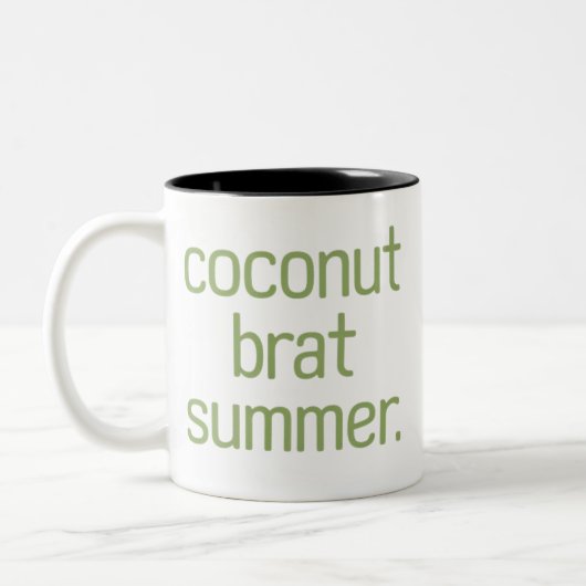 Kamala Harris Coconut Brat Zomer 2024 Tweekleurige Koffiemok (Links)