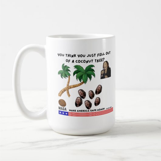 Kamala Harris Coconut Tree Design Mok (Links)