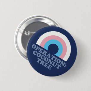 Kamala Harris Coconut Tree Trans Pride Flag Ronde Button 5,7 Cm