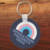 Kamala Harris Coconut Tree Trans Pride Flag Sleutelhanger (Achterkant)