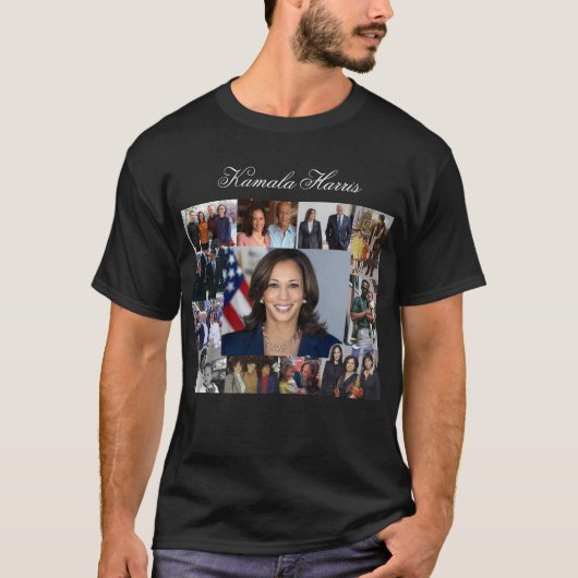 Kamala Harris Collage Basic T-shirt (Voorkant)
