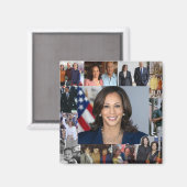 Kamala Harris Collage Fotomagneet Magneet (Voorkant / Achterkant)