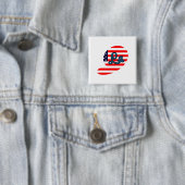 Kamala Harris Comma La Vierkante Button 5,1 Cm (In situ)