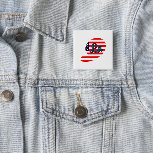 Kamala Harris Comma La Vierkante Button 5,1 Cm (In situ)