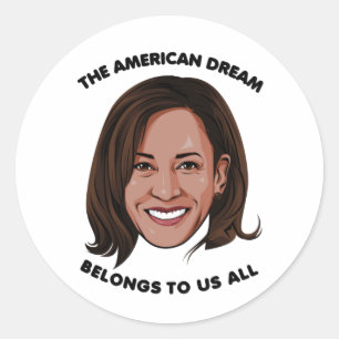 Kamala Harris - De Amerikaanse droom behoort tot o Ronde Sticker