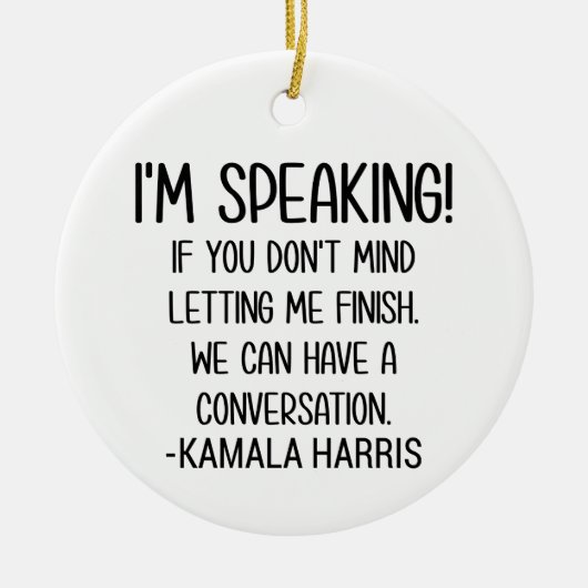 Kamala Harris Debate Feminisme Biden Keramisch Ornament (Voorkant)