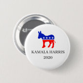Kamala Harris Democraat voor President 2020 Button (Voorkant /achterkant)