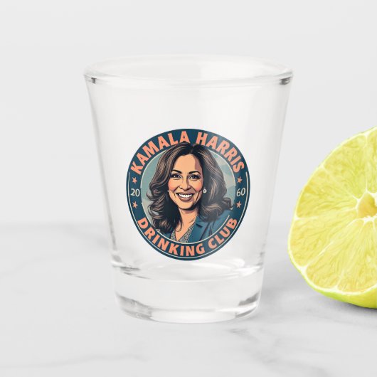 Kamala Harris Drink Club Shot Glas (Voorkant)