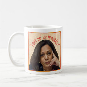Kamala Harris eet NO voor ontbijt mok
