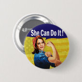 Kamala Harris Elle Peut Le Faire ! Badge (Devant & derrière)