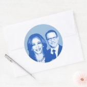 Kamala Harris en Josh Shapiro Ronde Sticker (Envelop)