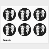 Kamala Harris en Josh Shapiro Ticket Ronde Sticker (Vel)