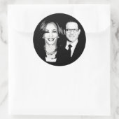 Kamala Harris en Josh Shapiro Ticket Ronde Sticker (Tas)
