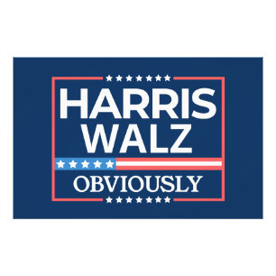 Kamala Harris en Tim Walz 2024 Foto Afdruk