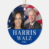 Kamala Harris en Tim Walz 2024 Keramisch Ornament (Links)