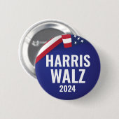 Kamala Harris en Tim Walz 2024 Ronde Button 5,7 Cm (Voorkant /achterkant)