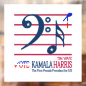 Kamala Harris en Tim Walz Raamsticker (Vel 2)