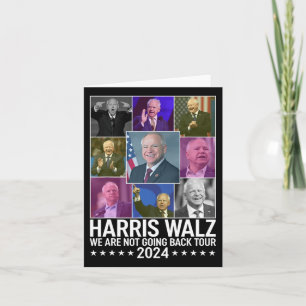 Kamala Harris en Tim Wheimer We gaan niet terug na Kaart
