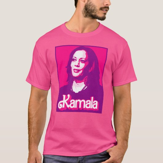Kamala Harris Fan Pink T-shirt (Voorkant)