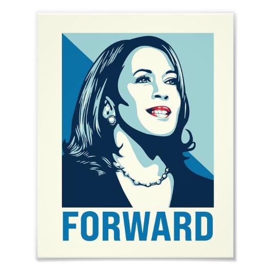 KAMALA HARRIS FORWARD FOTO AFDRUK (Voorkant)