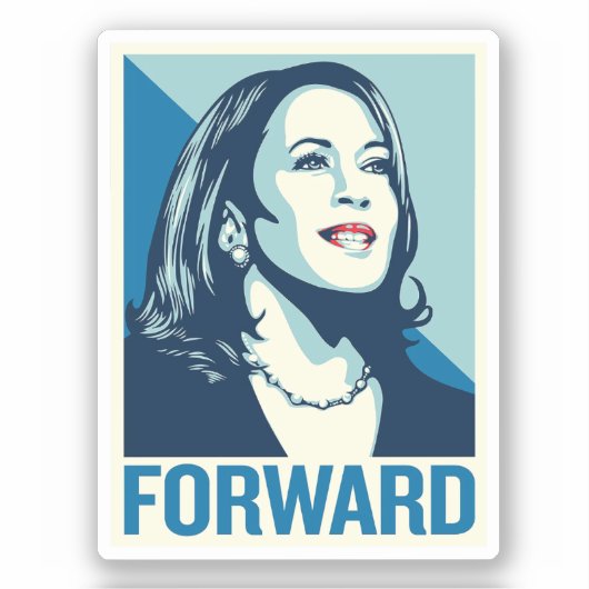 KAMALA HARRIS FORWARD STICKER (Voorkant)
