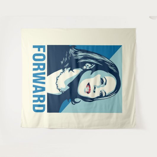 Kamala Harris Forward Wandkleed (Voorkant (horizontaal))