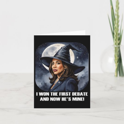 Kamala Harris Funny Debate Verkiezing 2024 gewonne Kaart (Voorkant)