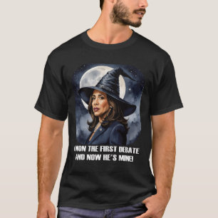 Kamala Harris Funny Debate Verkiezing 2024 gewonne T-shirt