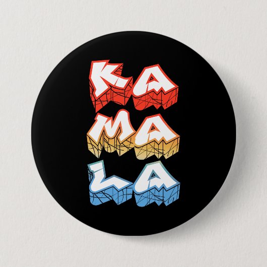 Kamala Harris Graffiti Ronde Button 7,6 Cm (Voorkant)