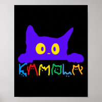 Kamala Harris Grappig Kattenbelettering Typografie