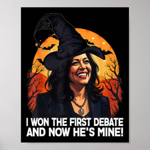 Kamala Harris Halloween heeft het eerste debat in Poster
