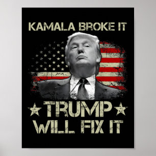 Kamala Harris heeft het verknald Trump zal het rep Poster