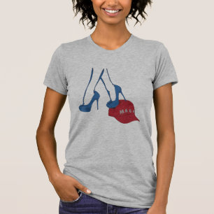 Kamala Harris Hiel Stappend Op MAGA Hoed Anti Trum T-shirt