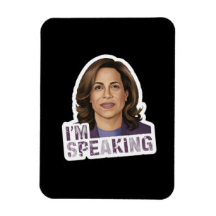 Kamala Harris Ik spreek, historisch debat citaat Magneet