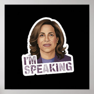 Kamala Harris Ik Spreek, Historisch Debat Citaat Poster